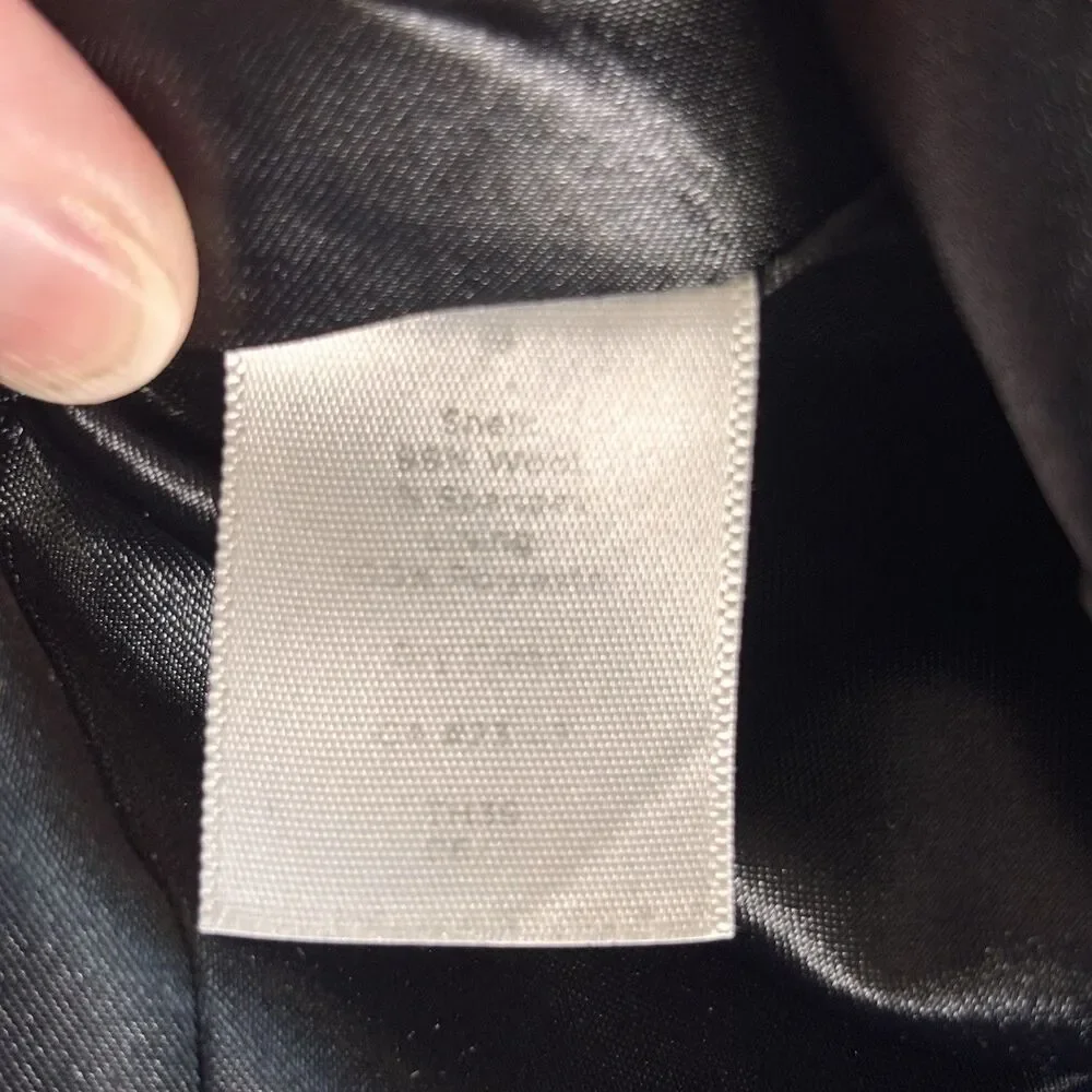 Talbots Womens Wool Blazer Size 14W Petite Royal Blue Long Sleeve Lined